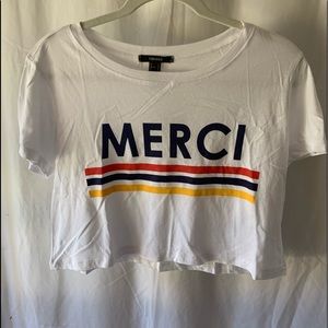 forever 21 “merci” tshirt